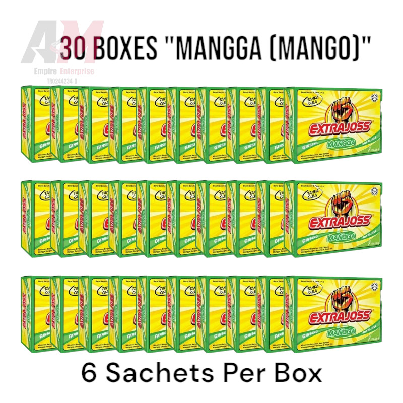EXTRA JOSS – 30 Boxes HALAL Energy Drink Powder Ginseng/Grape/Mango Flavour