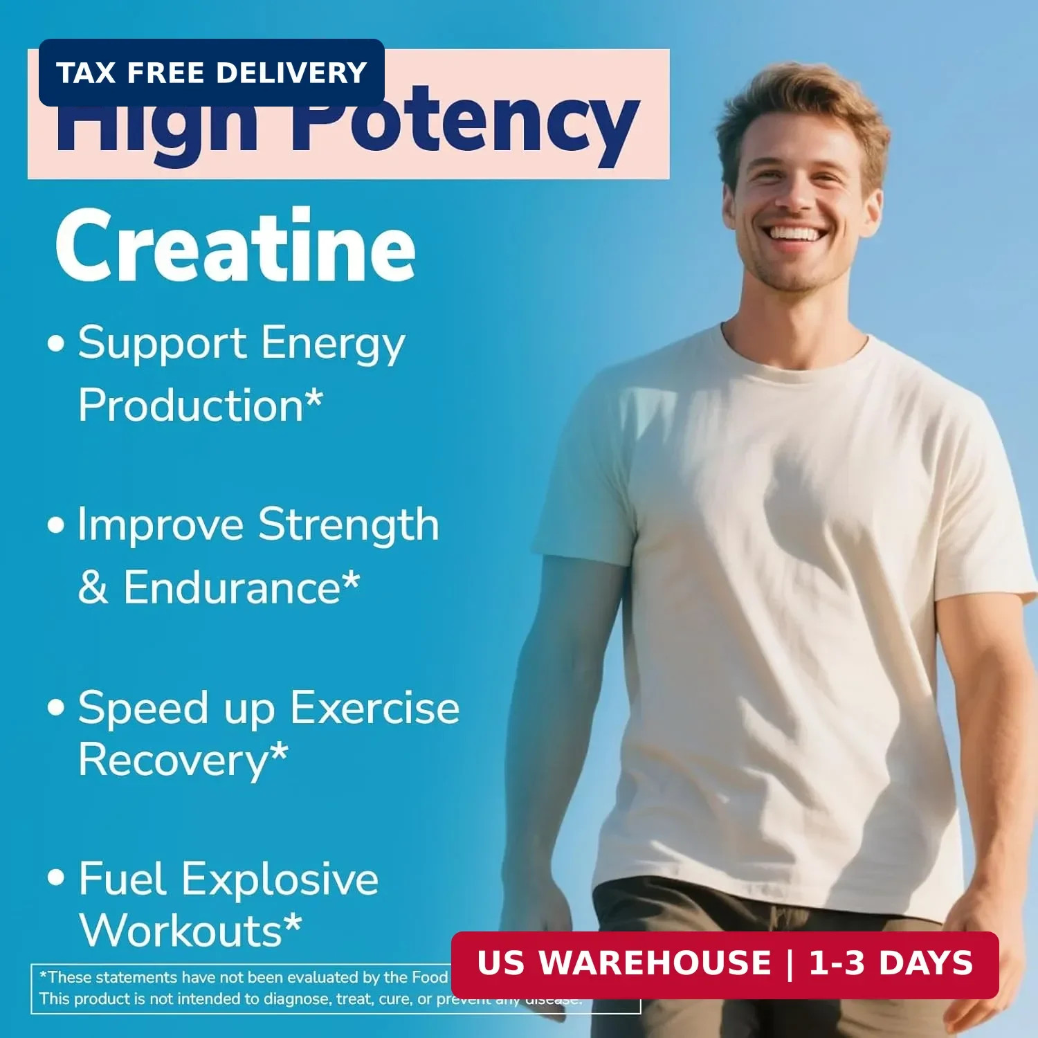 Vitalibre Creatine HCl Capsule, 750mg High Absorption Creatine Hydrochloride, En