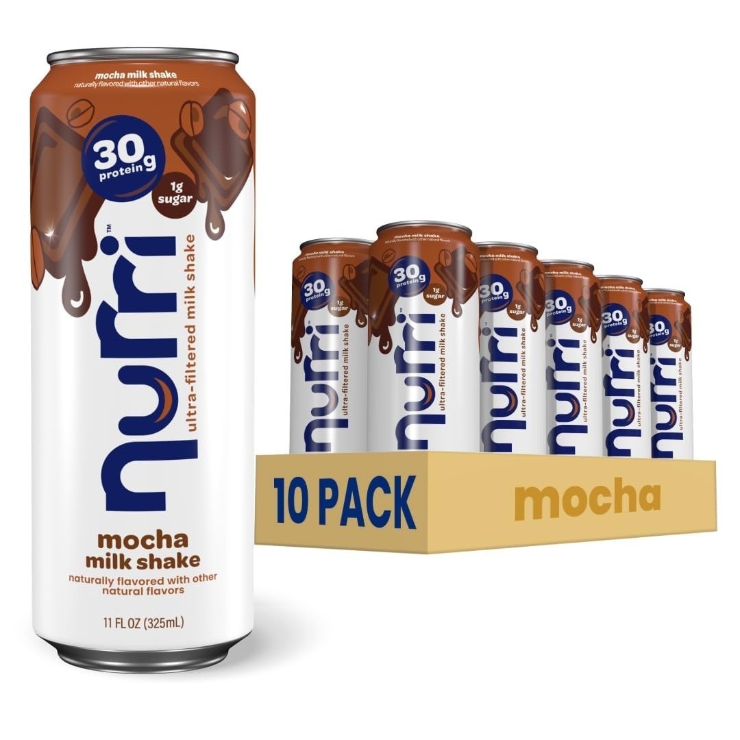 Nurri Chocolate Protein Shake – 30g Protein, Lactose Free, 10 Cans