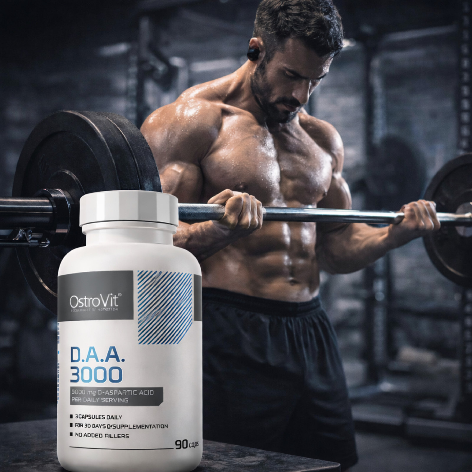 OSTROVIT DAA 3000 90 caps-Testosterone Booster , muscle strength, libido