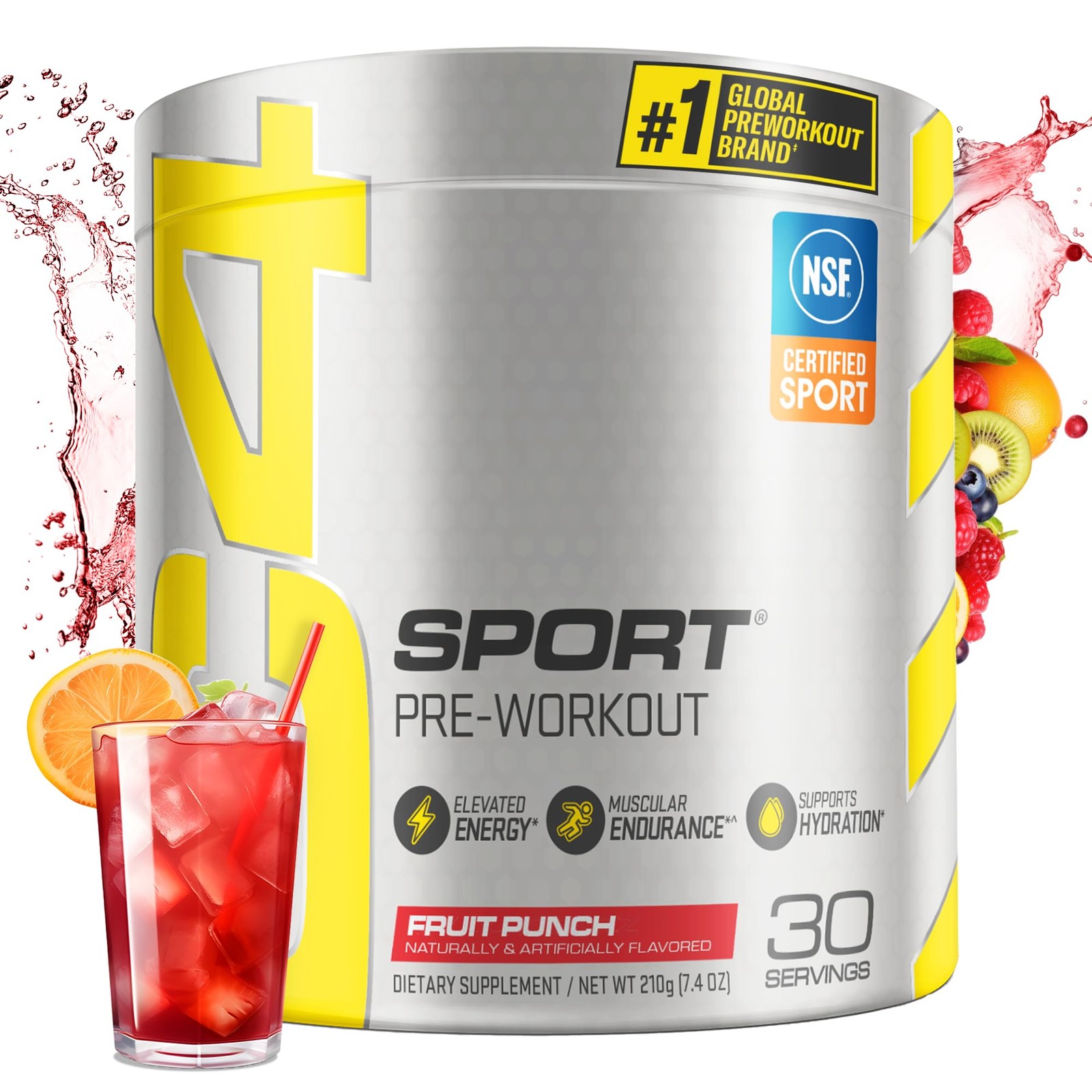Cellucor Sport Pre Workout Fruit Punch – NSF Certified for Sport | 30 Serving…