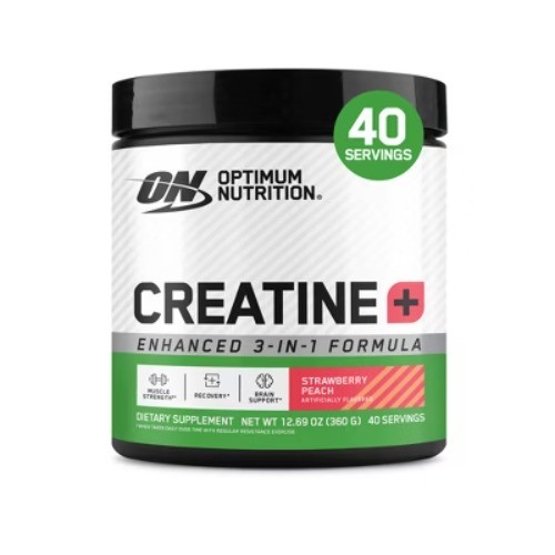 Optimum Nutrition Creatine+ Dietary Supplement Powder – Strawberry Peach