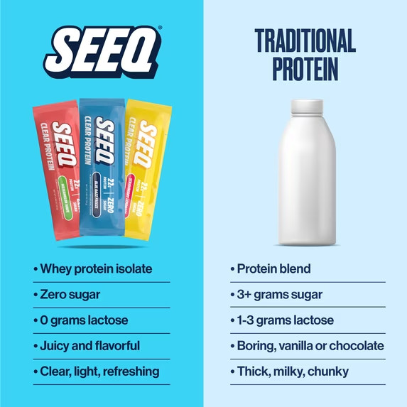 Seeq Protein Powder Variety Pack, 12 On-The-Go Single Serve Packs