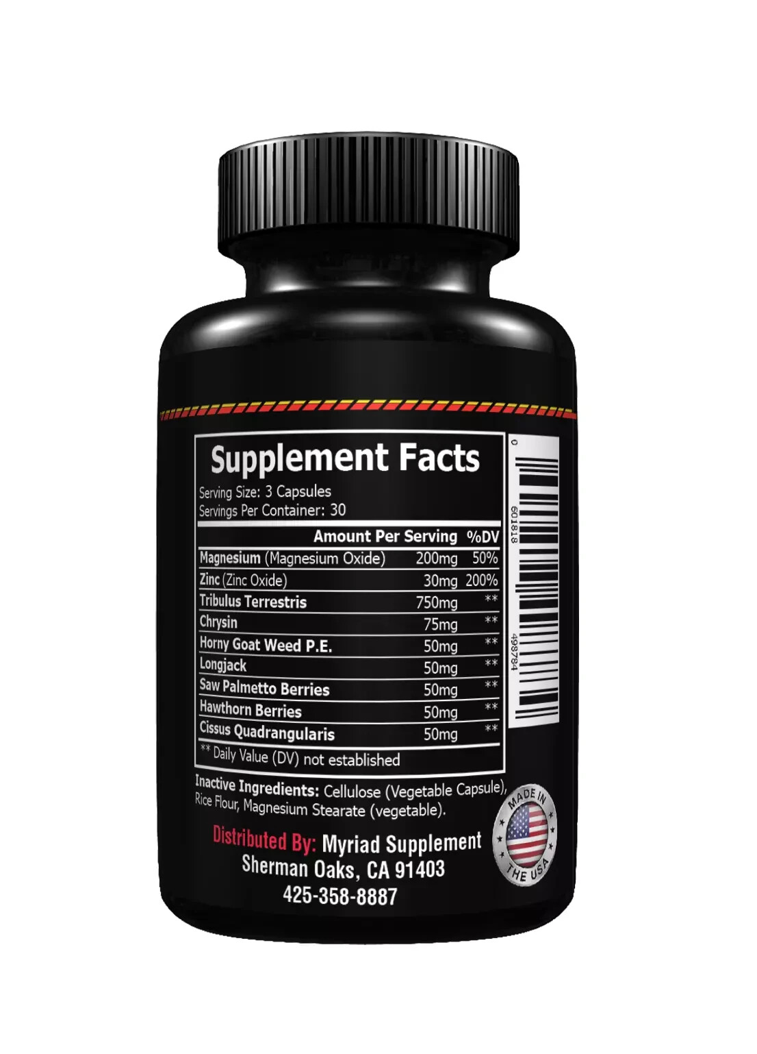 3 X Ultra Testosterone Booster 90 Caplets WEIGHT LOSS + ENERGY + ENHANCED FOCUS