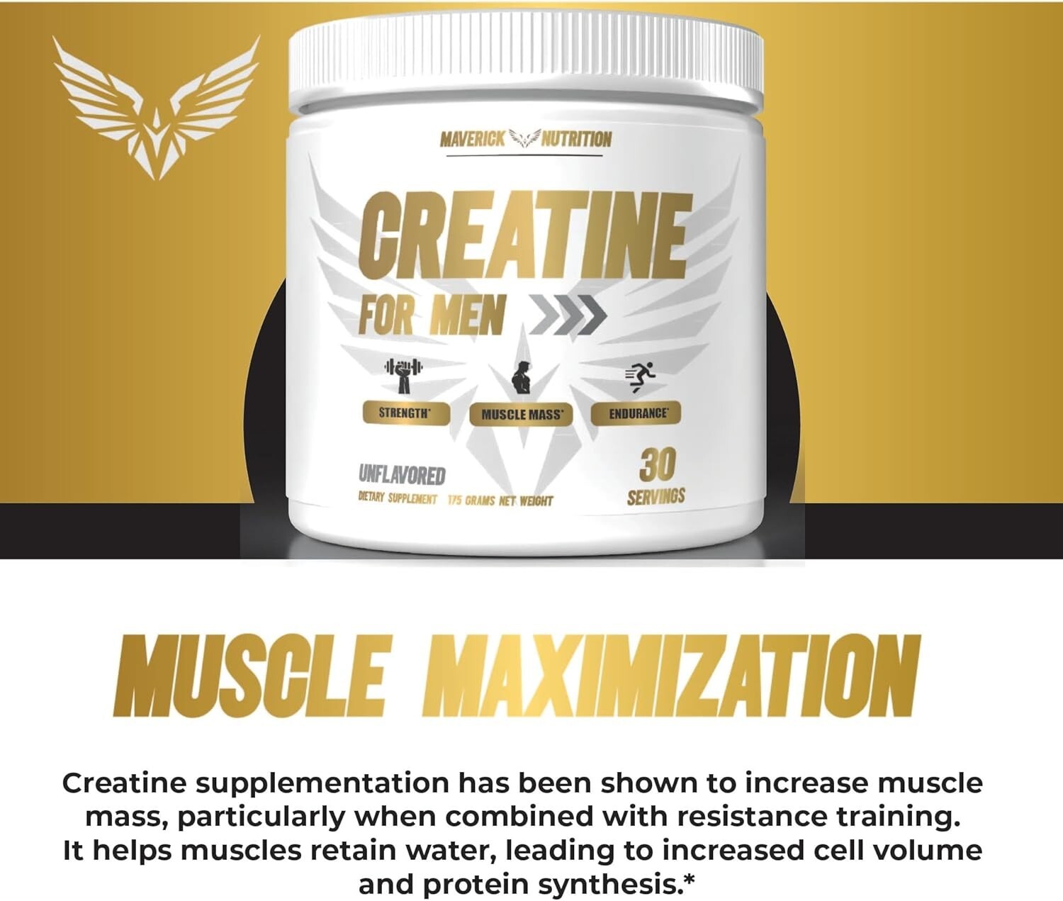 Pure Creatine Monohydrate 175 Gram Powder Micronized 30 Servings 5g Per Serving