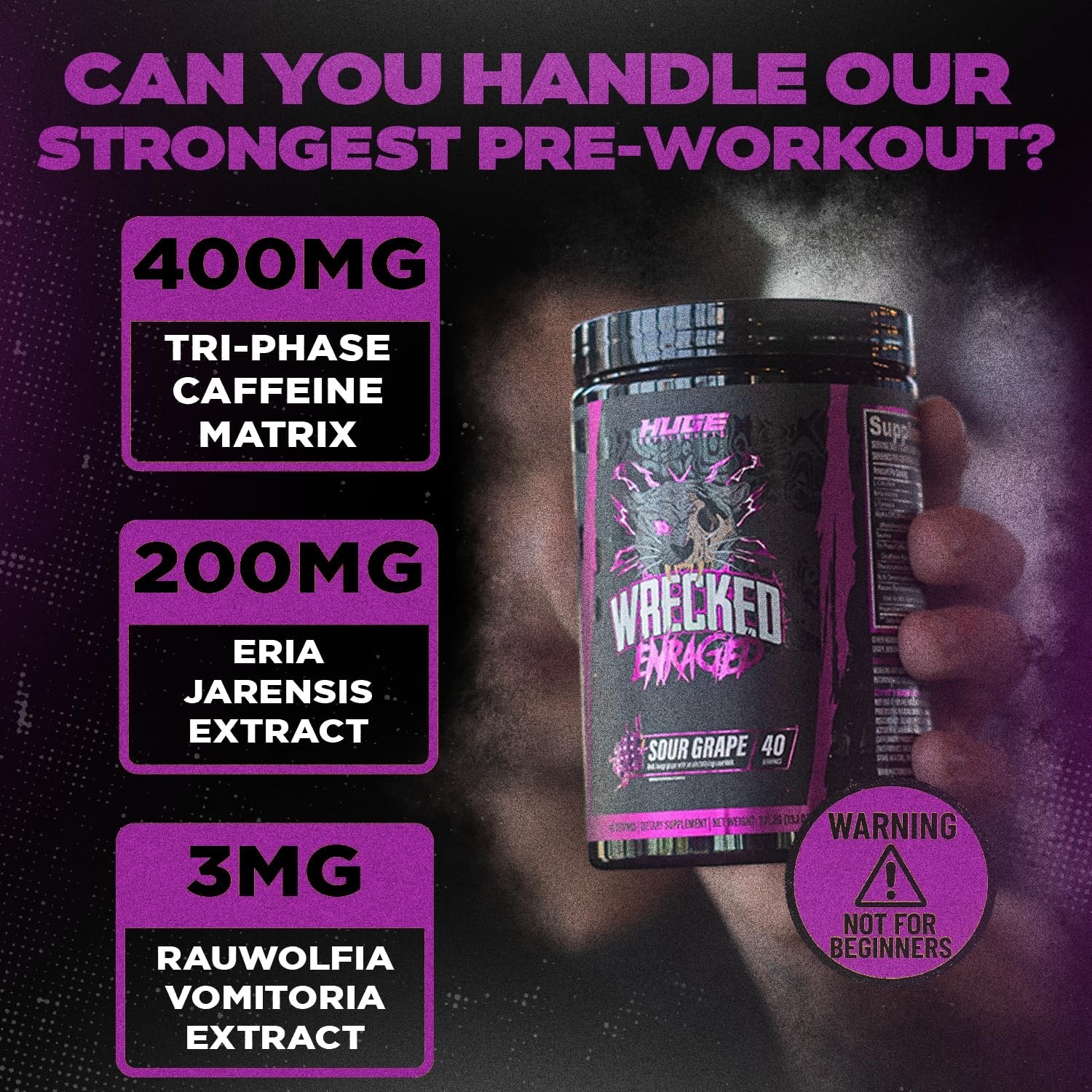 Extreme High-Stim Pre Workout Powder – Intense Energy, Focus & Strength Boost –