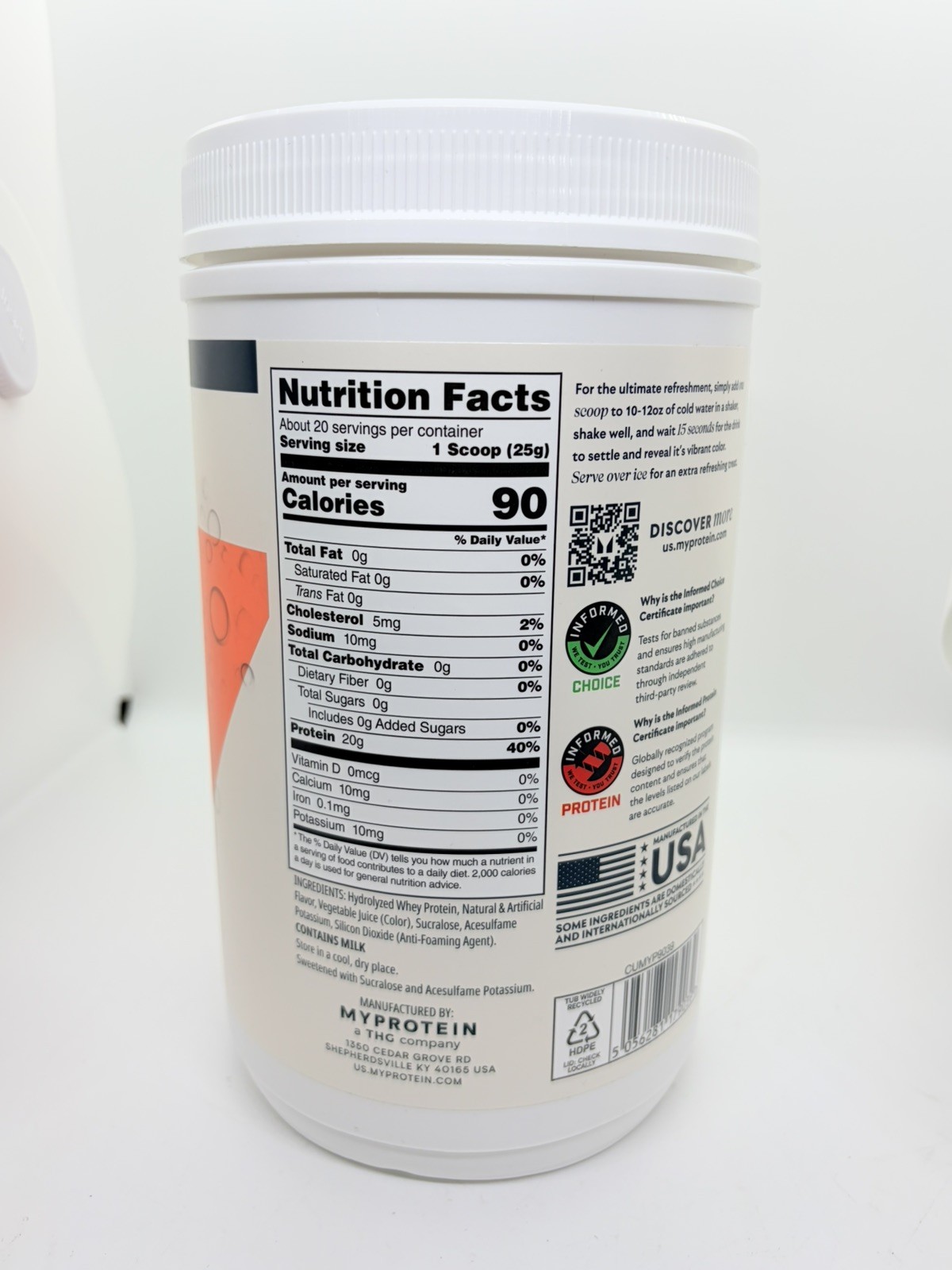 Myprotein Clear Whey Isolate Protein Powder, Tropical Dragonfruit, 20 Servings,