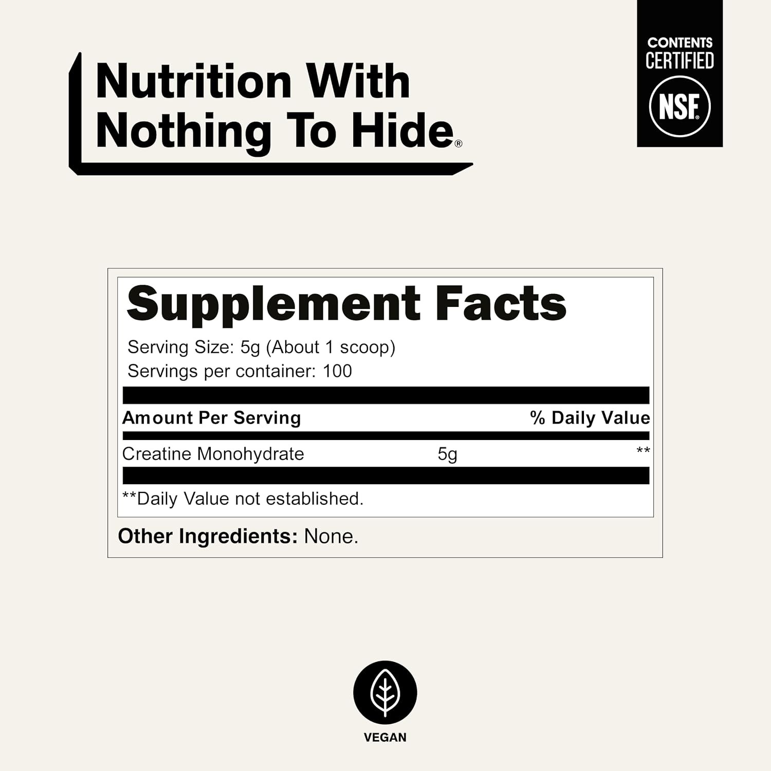 NAKED Pure Micronized Creatine Monohydrate Powder – NSF Certified, Unflavored, 5