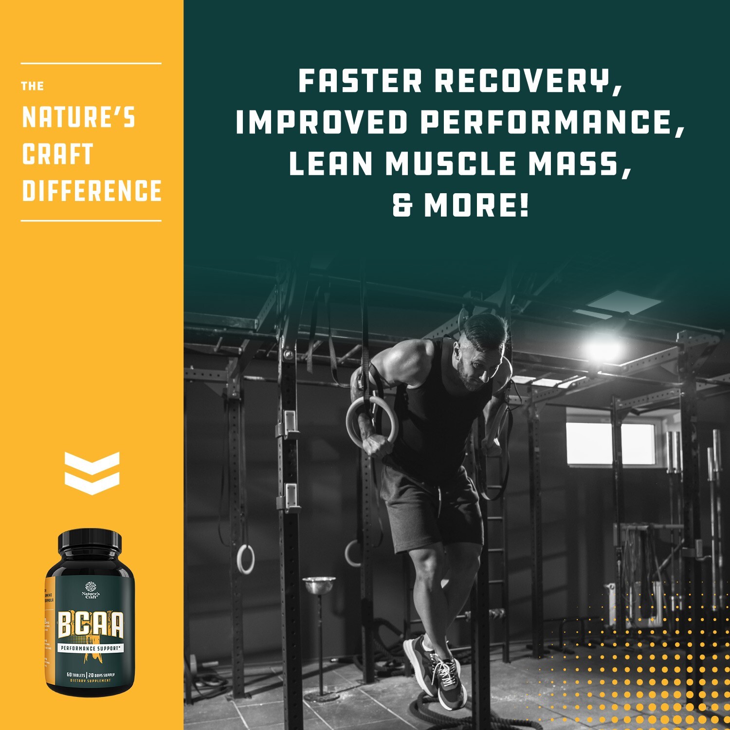 Branch Chain Amino Acids Supplement – Vegan BCAA Capsules Post Workout Muscle