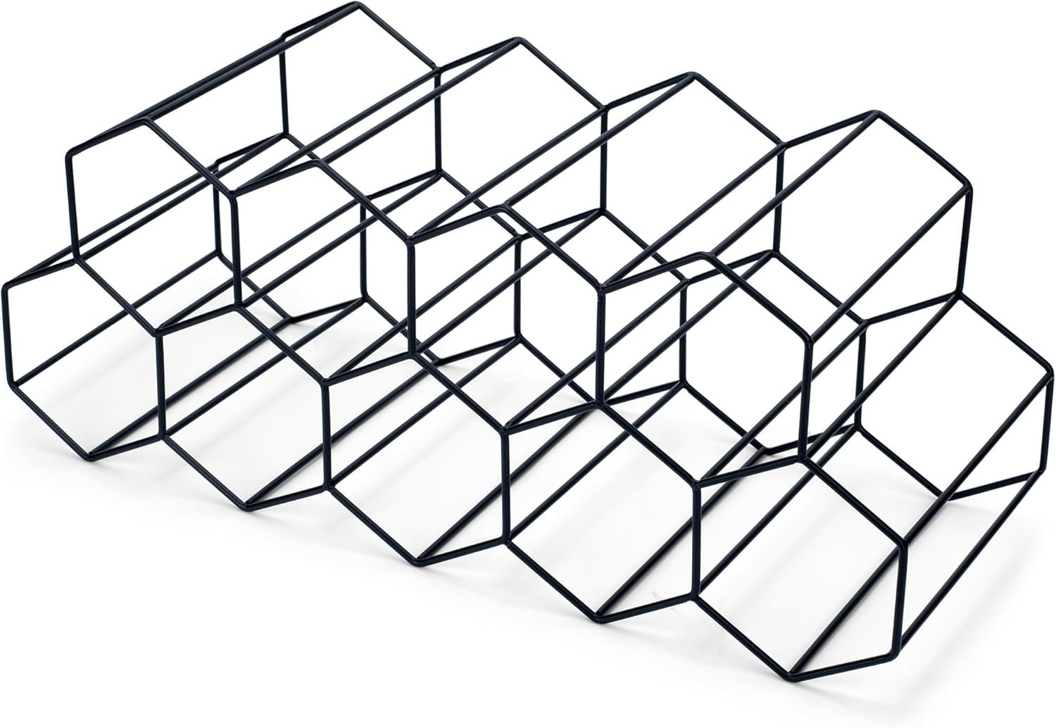 NAT & Jules Large Black Iron Wine Rack – Holds 12 Bottles for Display & Storage