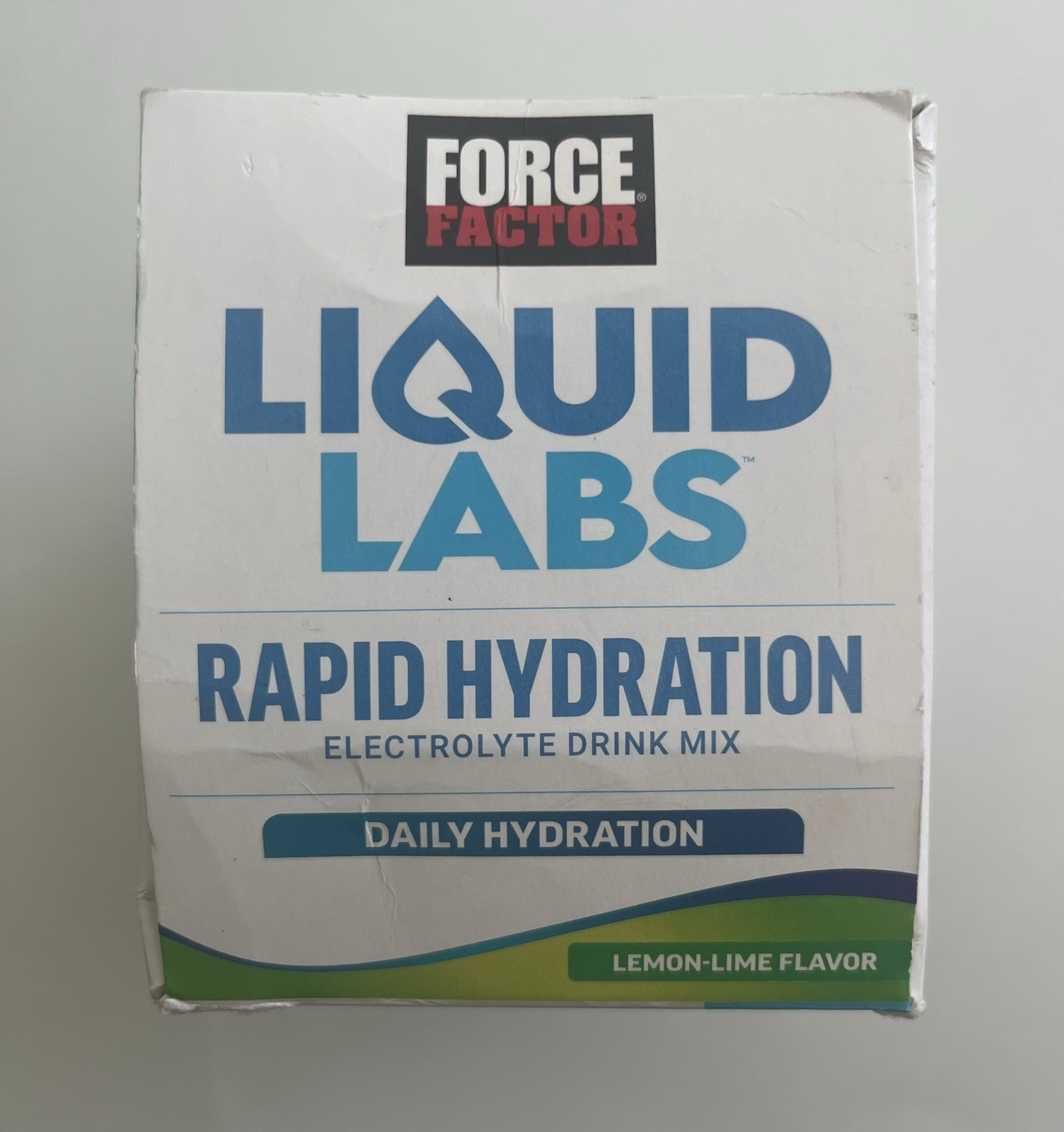 Force Factor Liquid Labs Rapid Hydration 20 Stick Packs NEW Lemon-Lime Exp 08/26