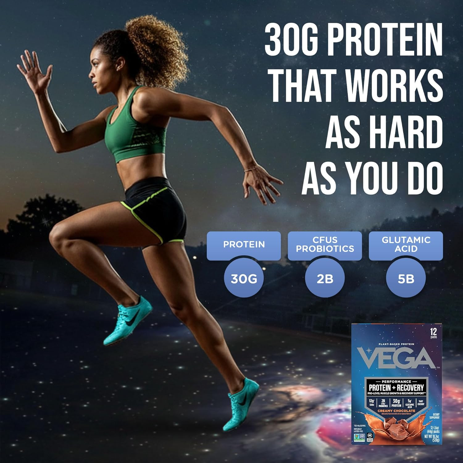 Protein + Recovery, Chocolate – 30G n Protein, Dairy & Gluten Free, Probiotics,