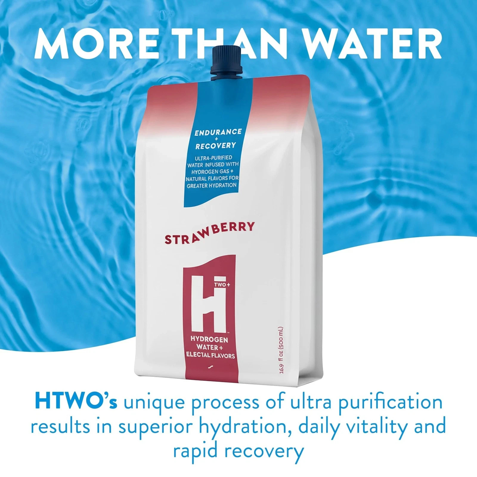 HTWO Premium Molecular Hydrogen Water, Strawberry Flavored, Sugar Free,16.9oz…