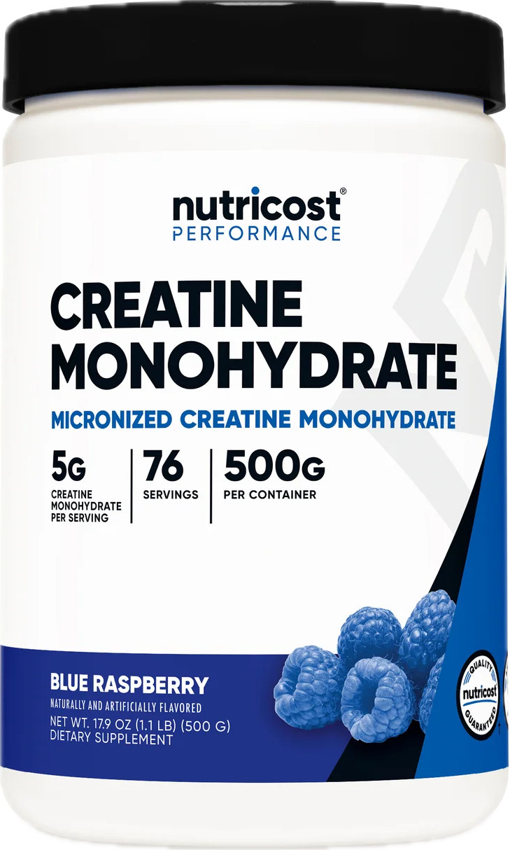 Blue Raspberry Nutricost Creatine Monohydrate Micronized Powder 500G