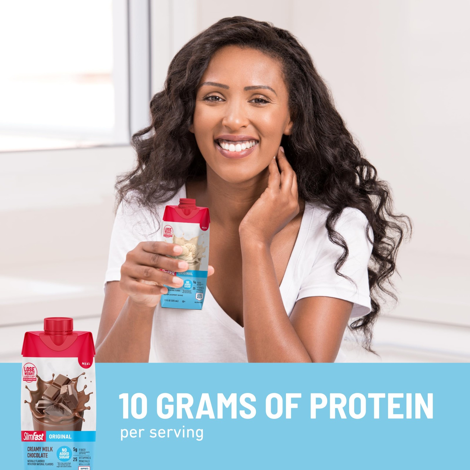 Slimfast Meal Replacement Shake Original Creamy Milk Chocolate No Added Sugar