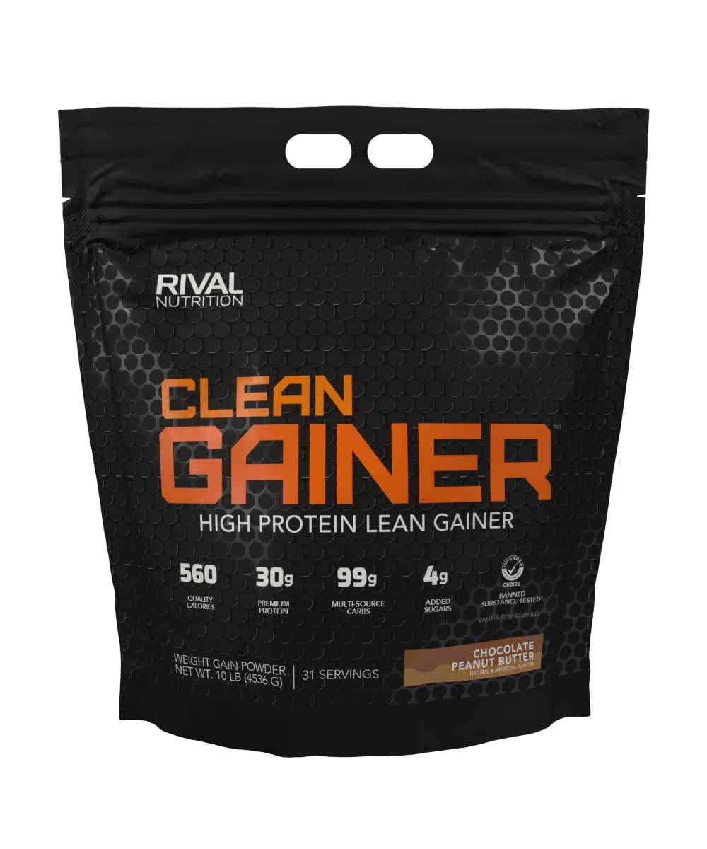 Rival Nutrition Clean Gainer Chocolate Peanut Butter 10 Lb I High Protein Lean