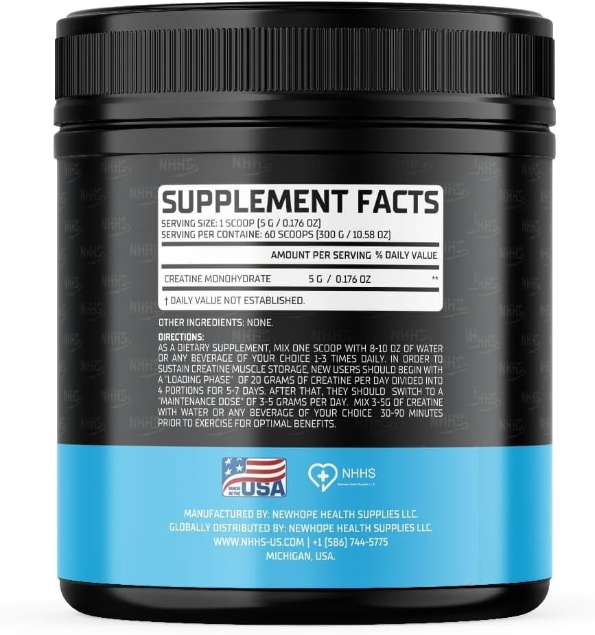 5g Micronized Creatine Monohydrate – Ultra-Pure, Easy-Mix Formula | 60 Servings
