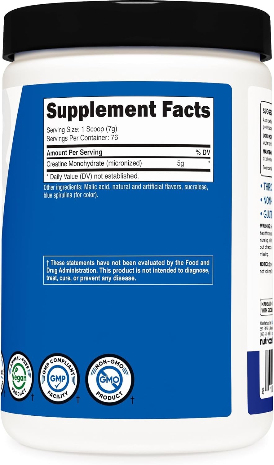 500g Creatine Monohydrate Powder in Blue Raspberry Flavor – Elevate Your Workout