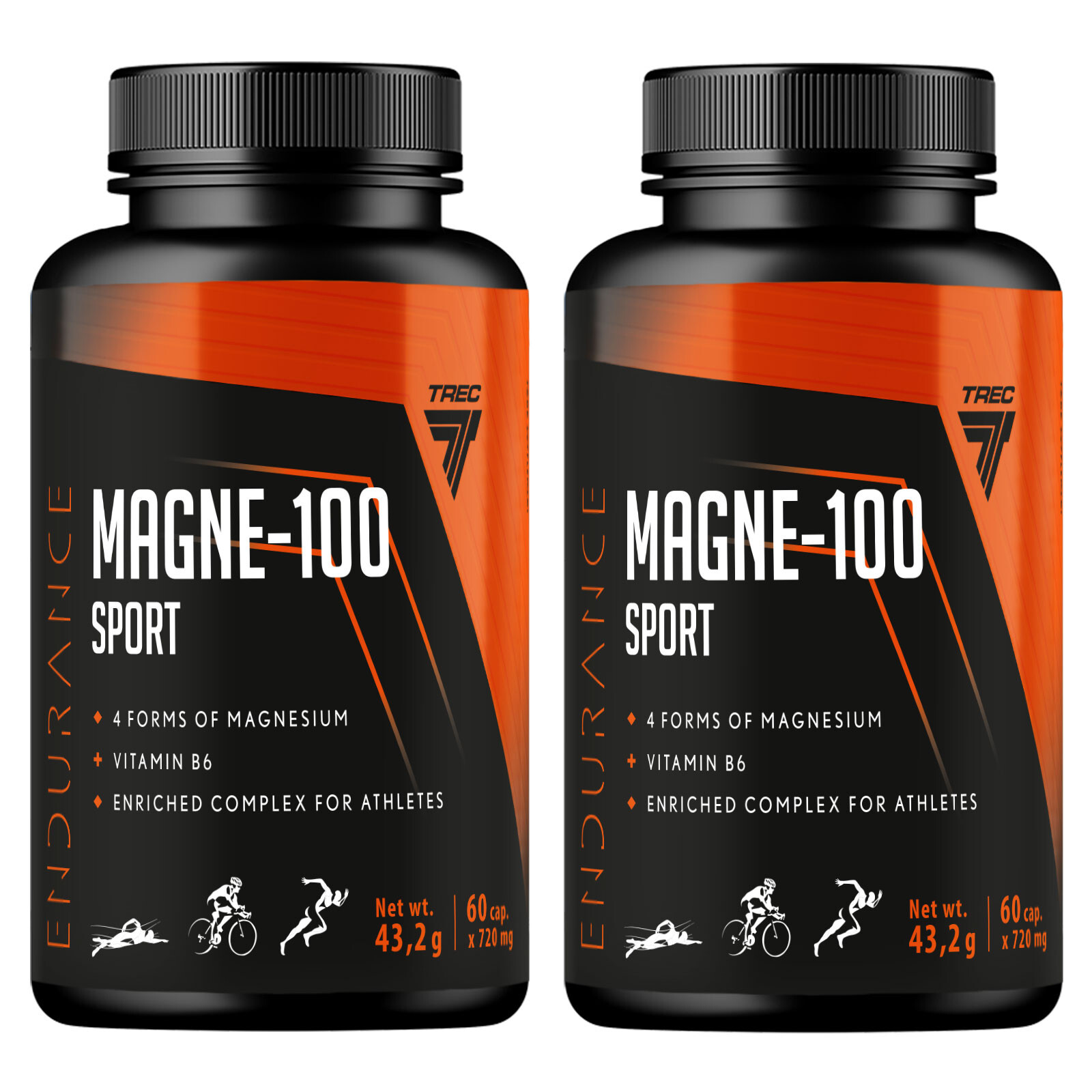 MAGNE-100 SPORT 60–360 Caps – Magnesium + B6 for Cramps, Energy & Recovery