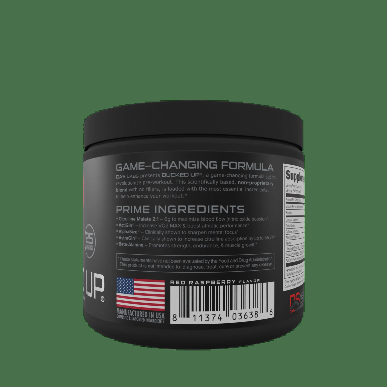 Pre-Workout Powder, Increased Energy, Blood Raz, 200 Mg Caffeine, 25 Servings