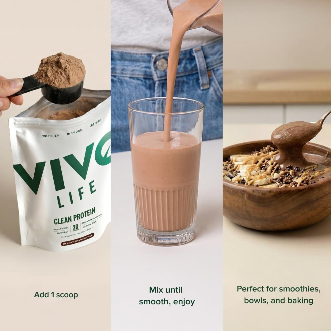 Vivo Life Vegan Protein Powder 21G Pea Hemp Plant Based Protein Per Scoop 30