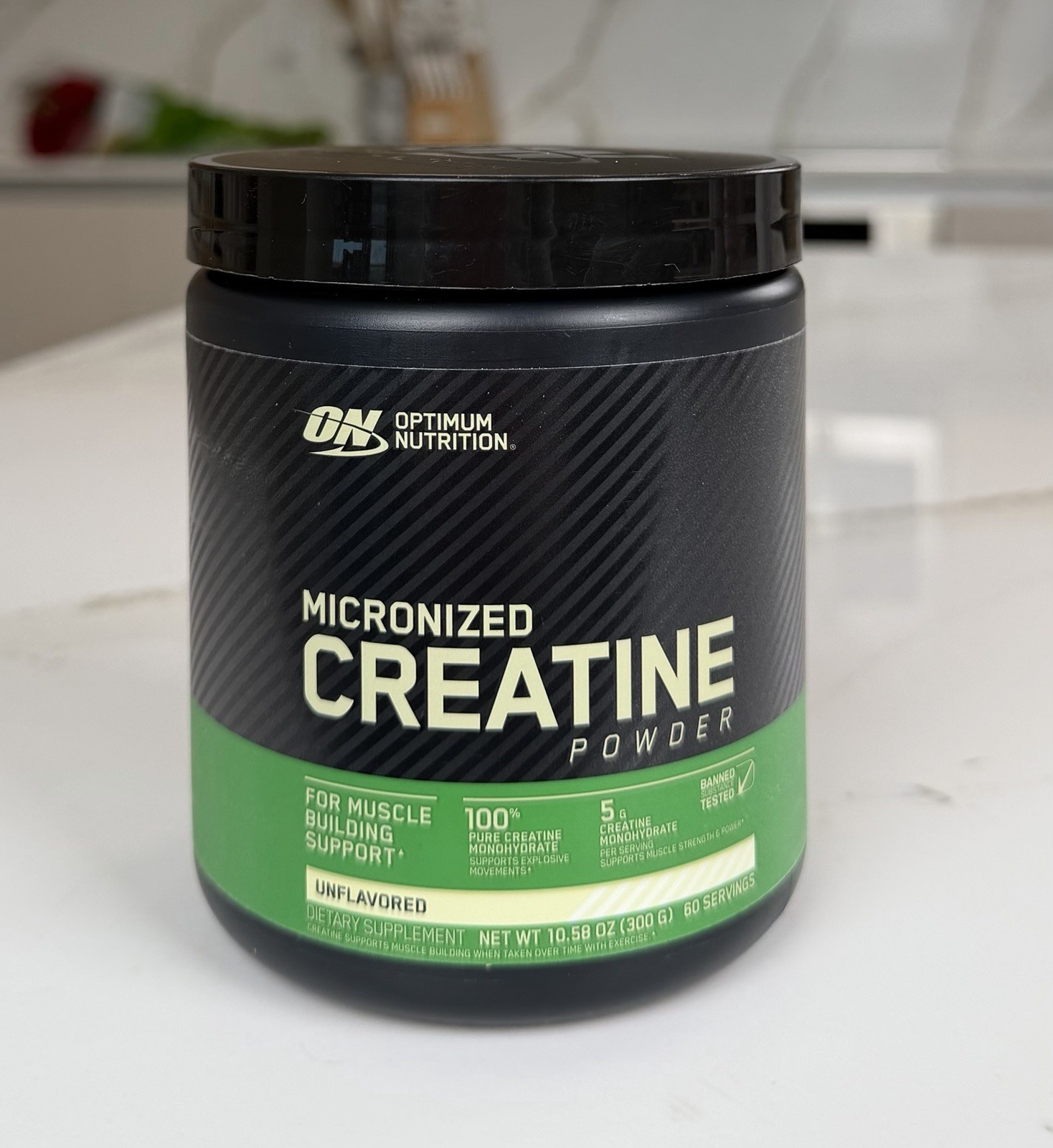 Optimum Nutrition, Micronized Creatine Powder, Unflavored, (300 g) 60 servings