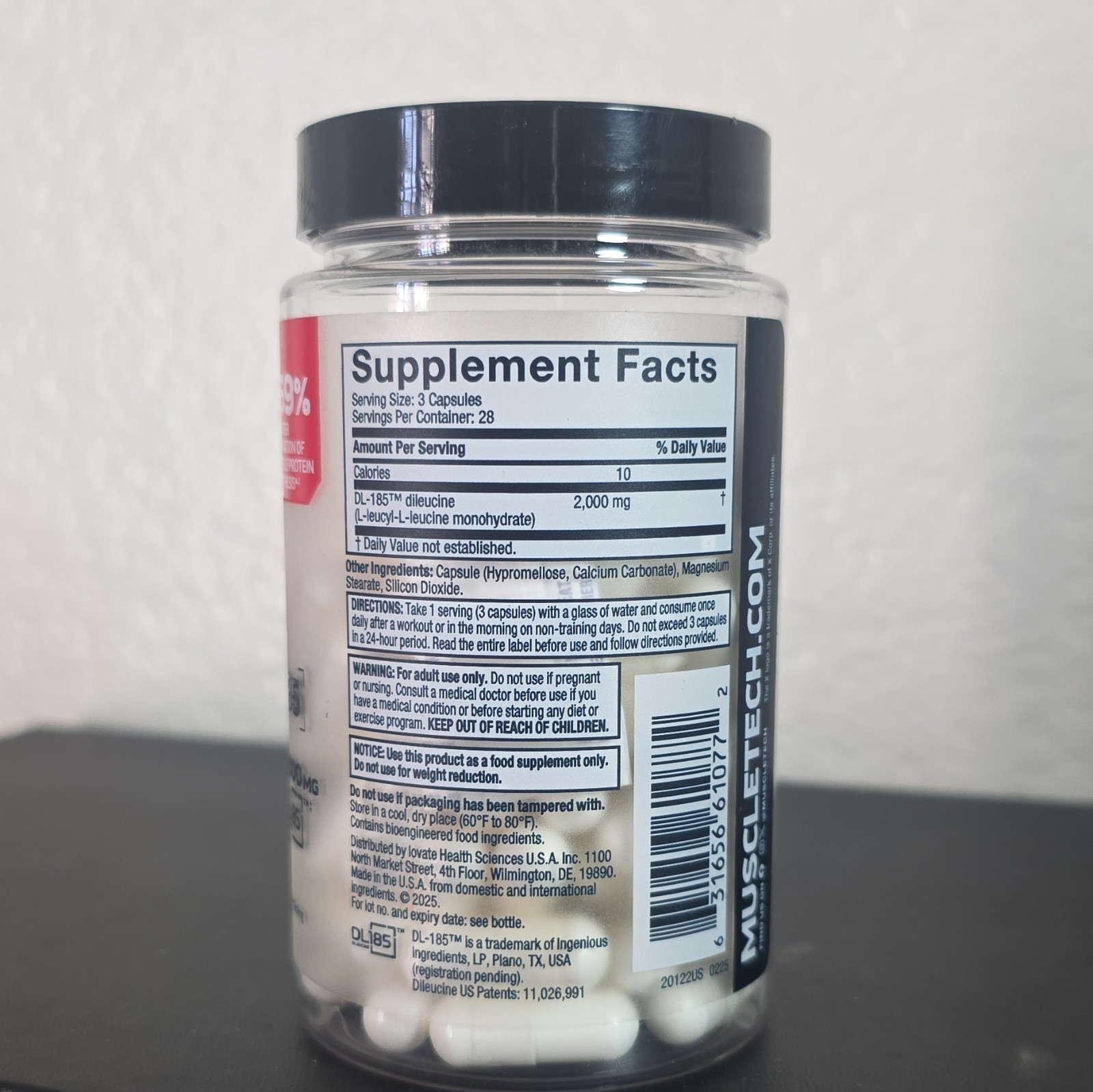 MuscleTech DL-185 Muscle Peptide 2,000mg 84 Capsules Muscle Gain Strength