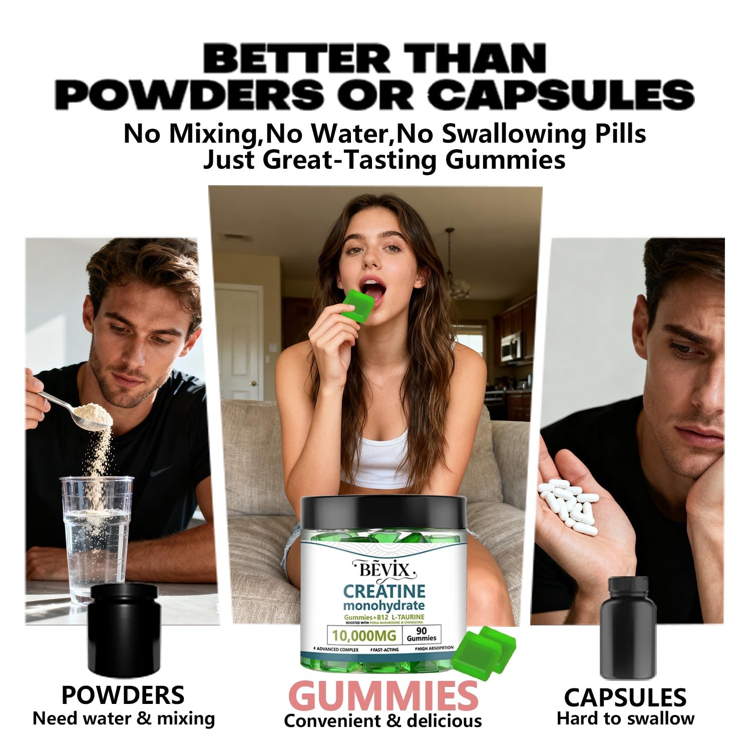 Creatine Gummies, Potent creatine monohydrate Gummies,for Energy Boost, Incre…