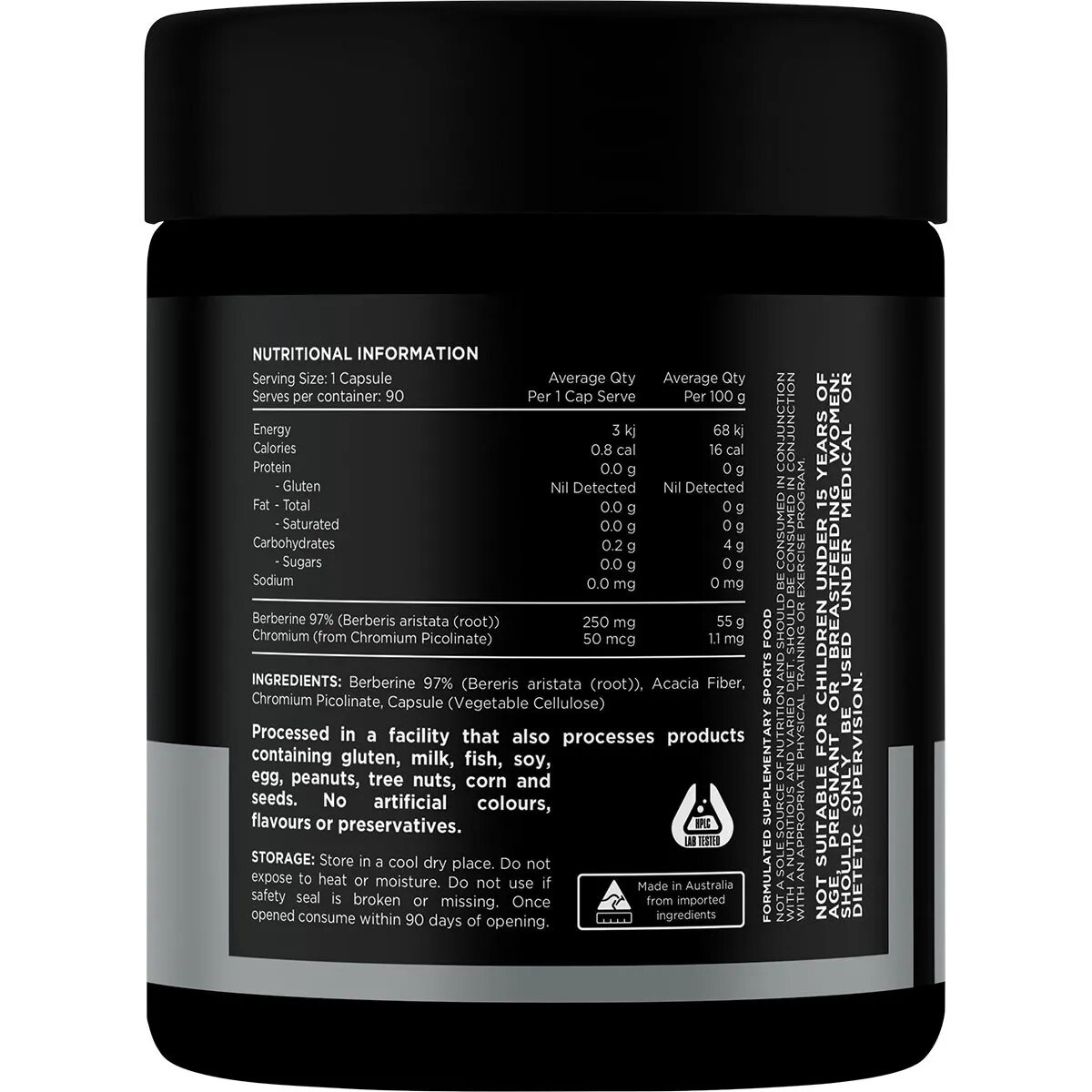 New Switch Nutrition Berberine+ Plus Chromium Picolinate 90 Capsules