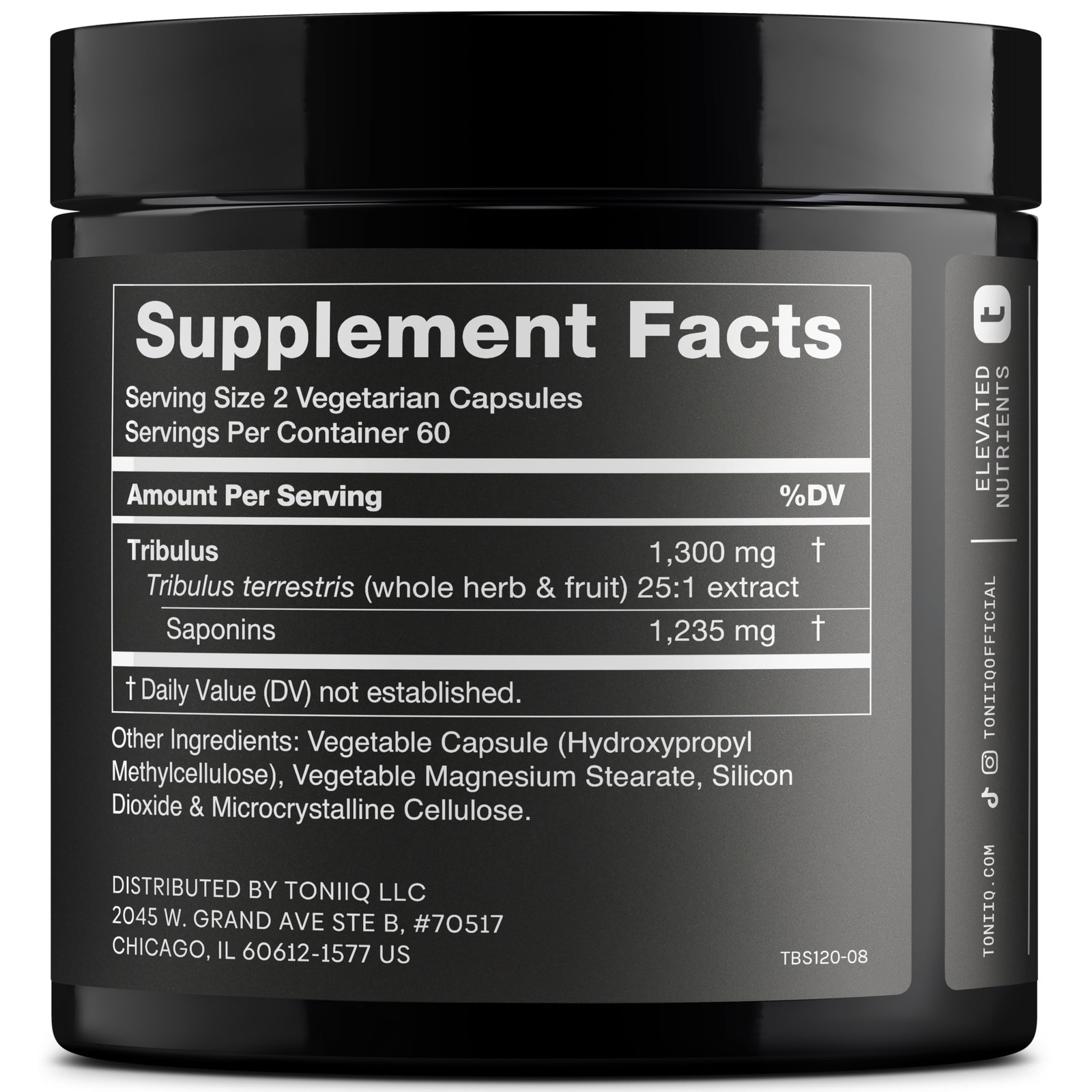 Toniiq Tribulus Terrestris for Men – Ultra High Potency 120 Count (Pack of 1)
