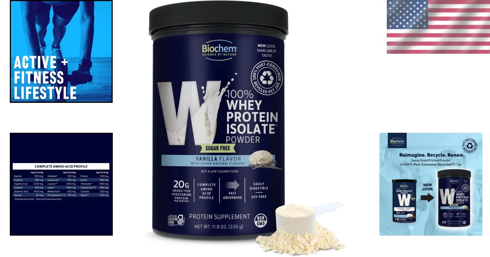 High-Performance Sugar-Free Vanilla Whey Protein, 20g, 11.8oz – Meal Replacement