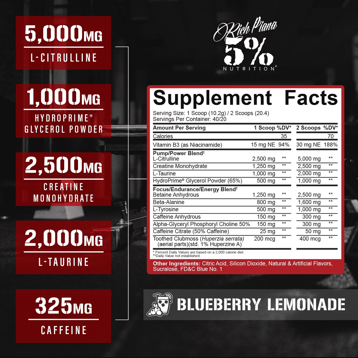Rich Piana Kill It Pre-Workout Powder Supplement with Creatine & Caffeine for Pu
