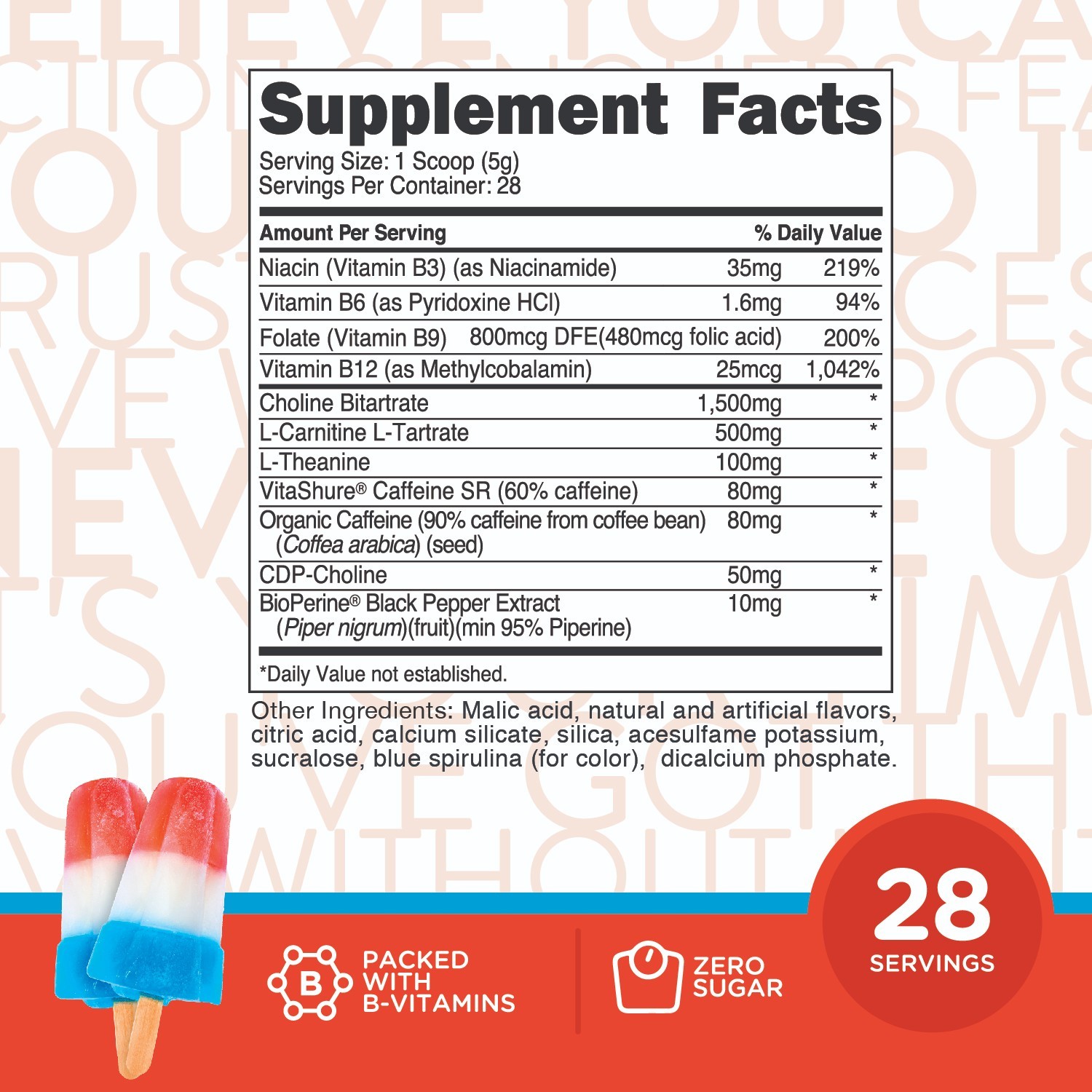 TransformHQ Boost Shot (Rocket Pop) 28 Servings- Powder Supplement