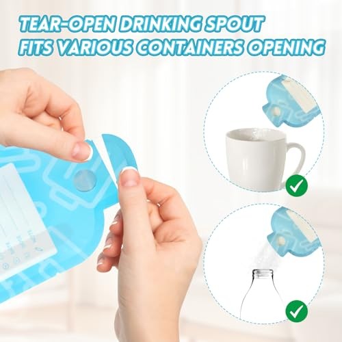 Protein Powder Travel Container BagsPcs Leakproof Bottle-Shaped Disposable 60