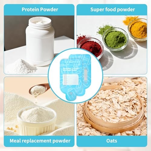 Protein Powder Travel Container BagsPcs Leakproof Bottle-Shaped Disposable 60