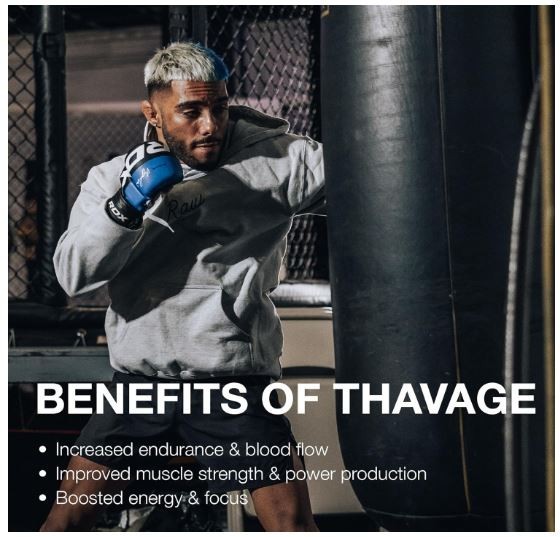 RAW Pre Workout Powder Thavage Beach Bum Sports Nutrition Supplement 40 Servings