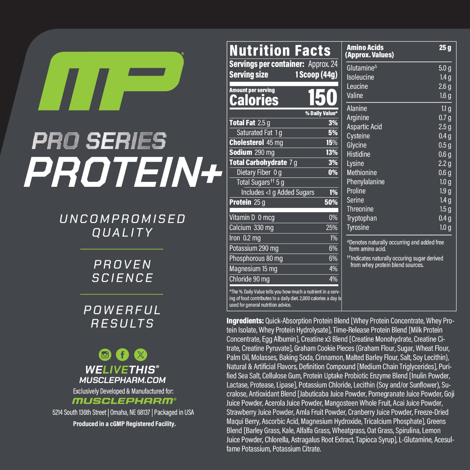 Pro Series Protein+, Rich & Creamy Vanilla, 2.3 lbs (1.06 kg)
