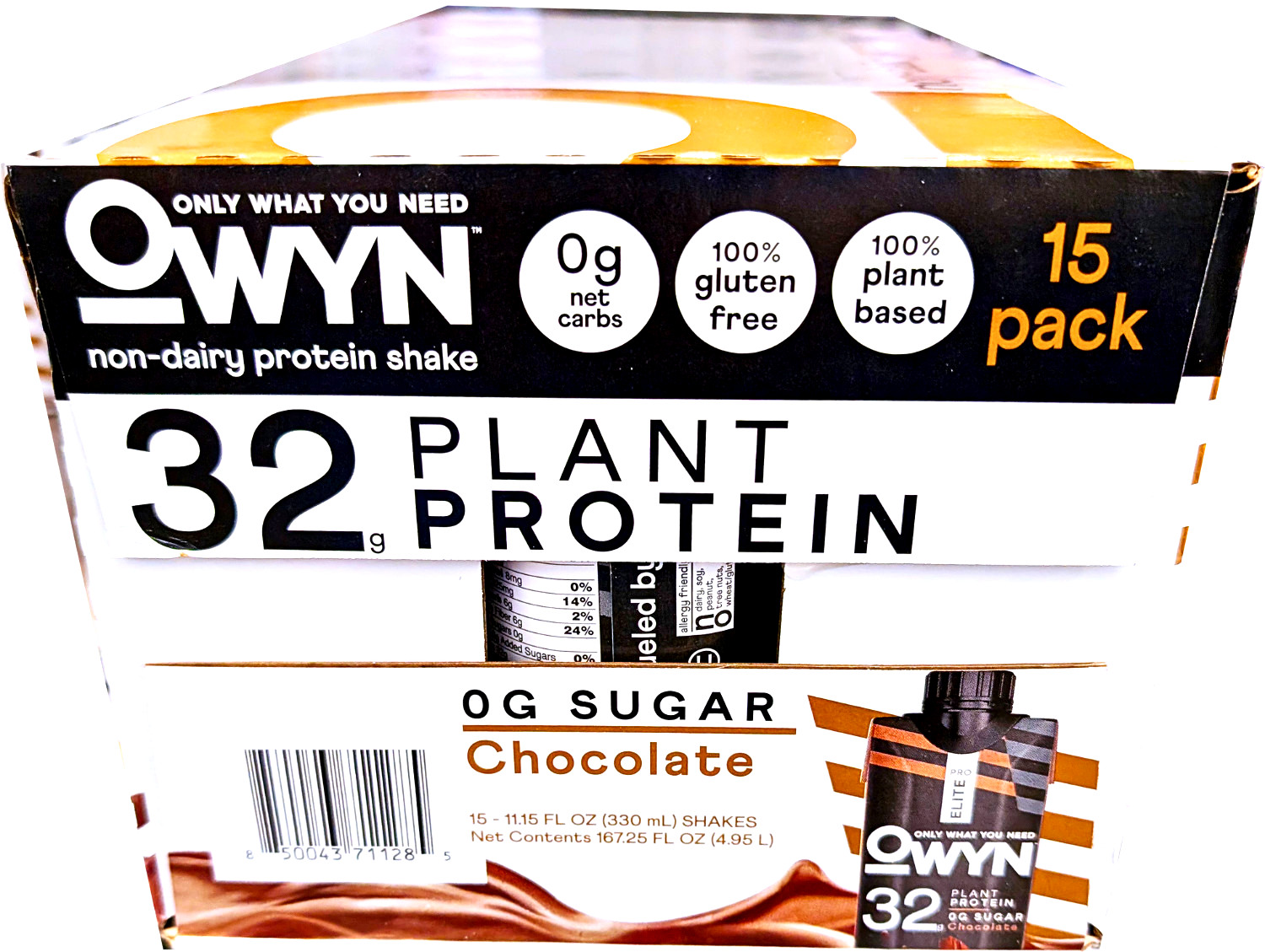OWYN Pro Elite 32g Keto Plant Protein Shake Chocolate 15 x 11.15 Fl Oz EXP 09/26