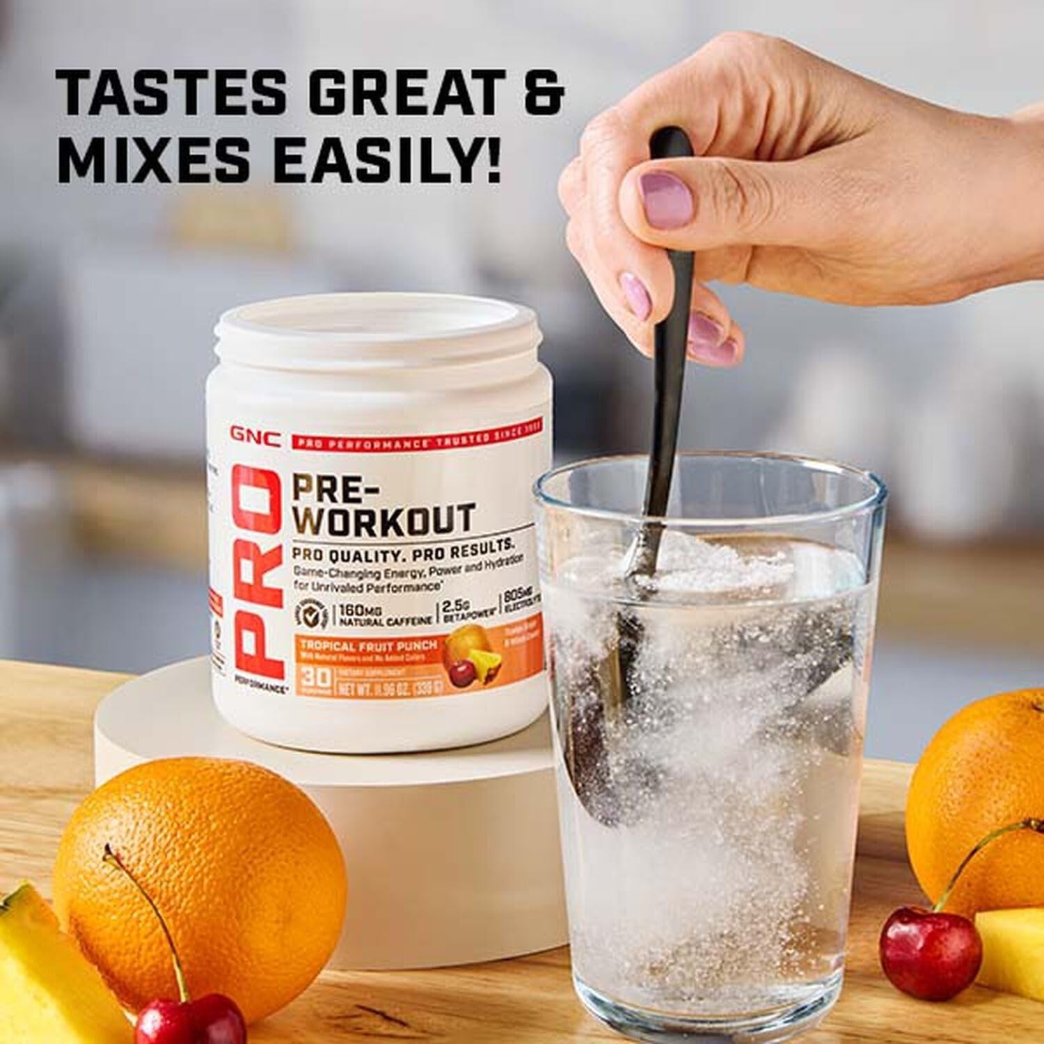 Pre-Workout Supplement Tropical Fruit Punch | 30 Servings | Energy & Focus Boost