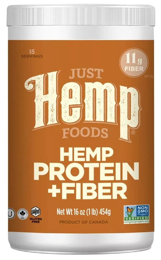 Just Hemp Foods Hemp Protein Powder Plus Fiber Non-GMO Verified with 11g of P