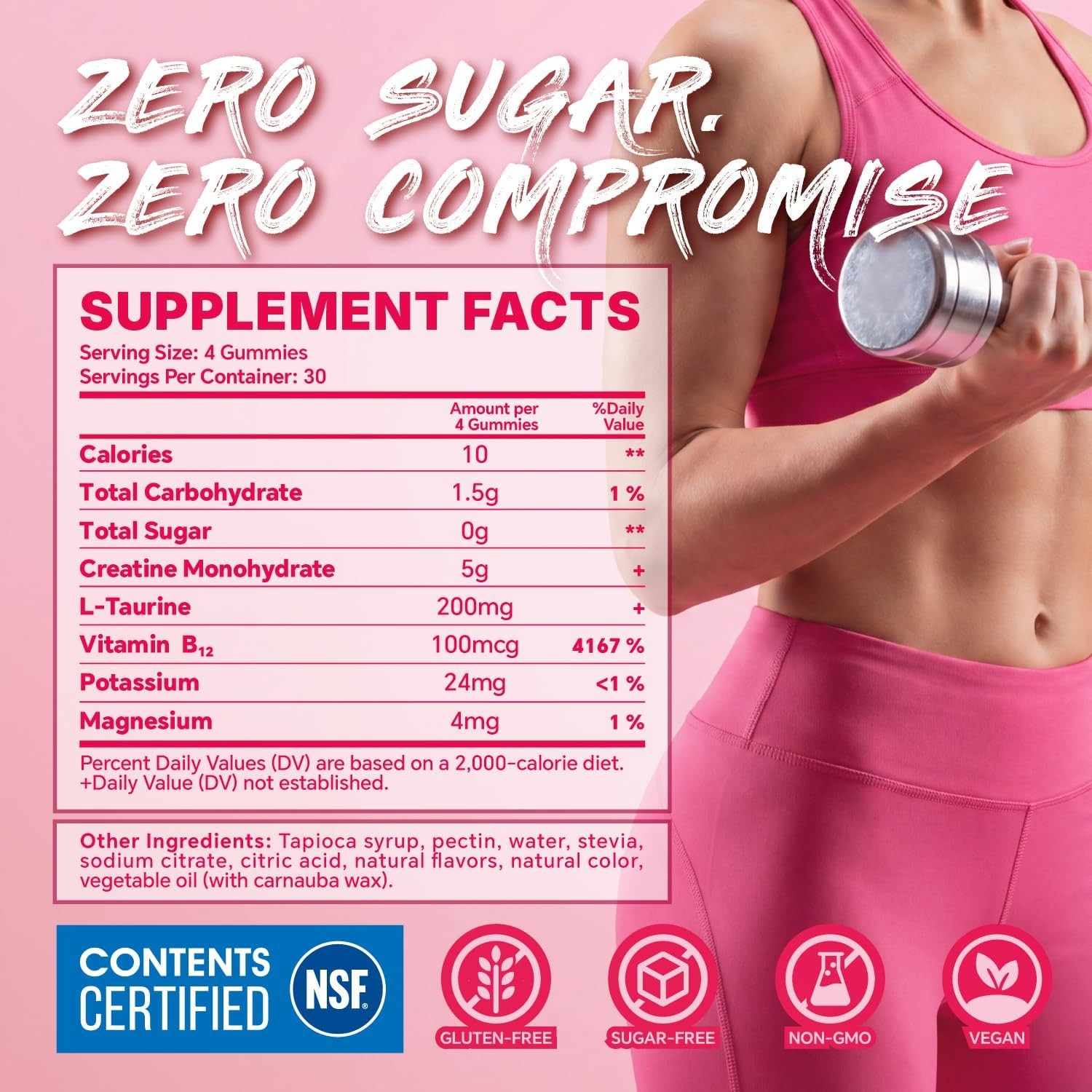 Creatine Monohydrate Gummies 5000mg for Women & Men – Creatine Gummies with B…