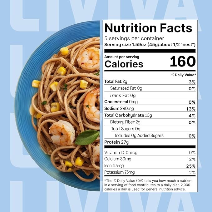 Liviva Low Carb + High Protein Linguine 225g – Pack Of 4