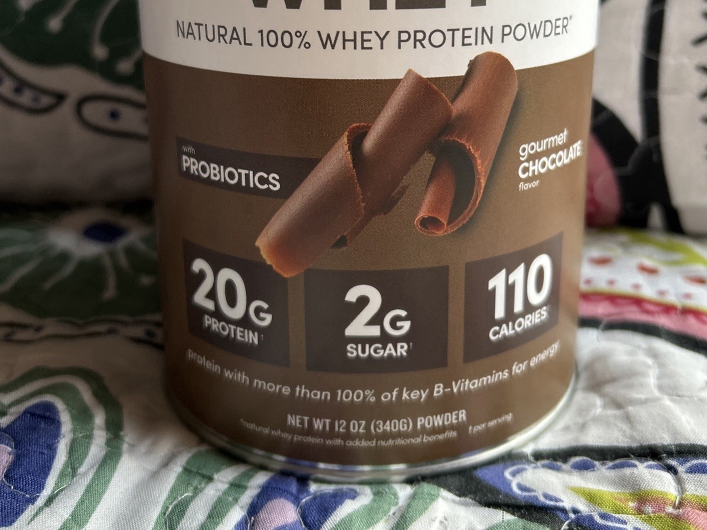 Designer Whey 20 g Natural Protein Powder w Probiotics Gourmet Chocolate 12 oz