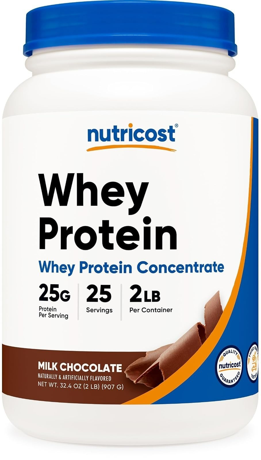 Nutricost Whey Protein Concentrate Vanilla 2lbs – 25g Protein per Serving