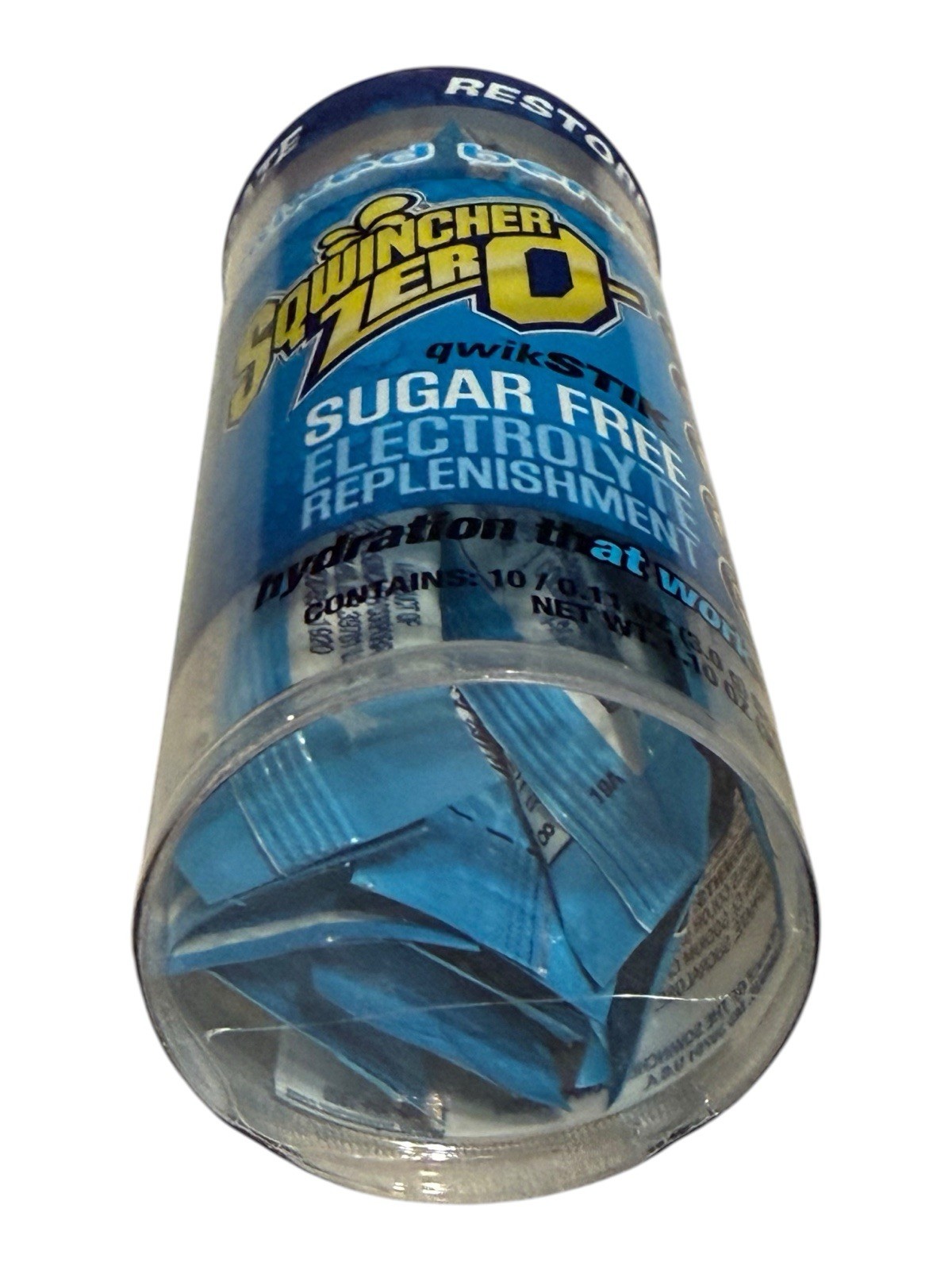 Sqwincher Zero qwikSTIK – 10 Packets Mixed Berry, Sugar-Free Electrolyte Powder