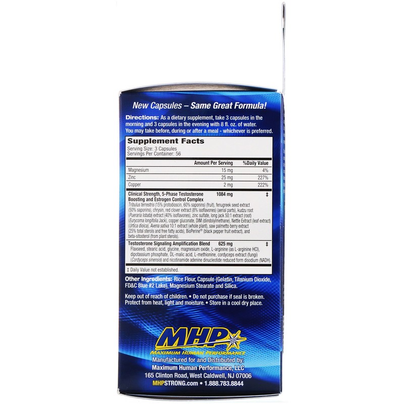 MHP T-Bomb 3Xtreme University Tested Testosterone Formula 168 Capsules