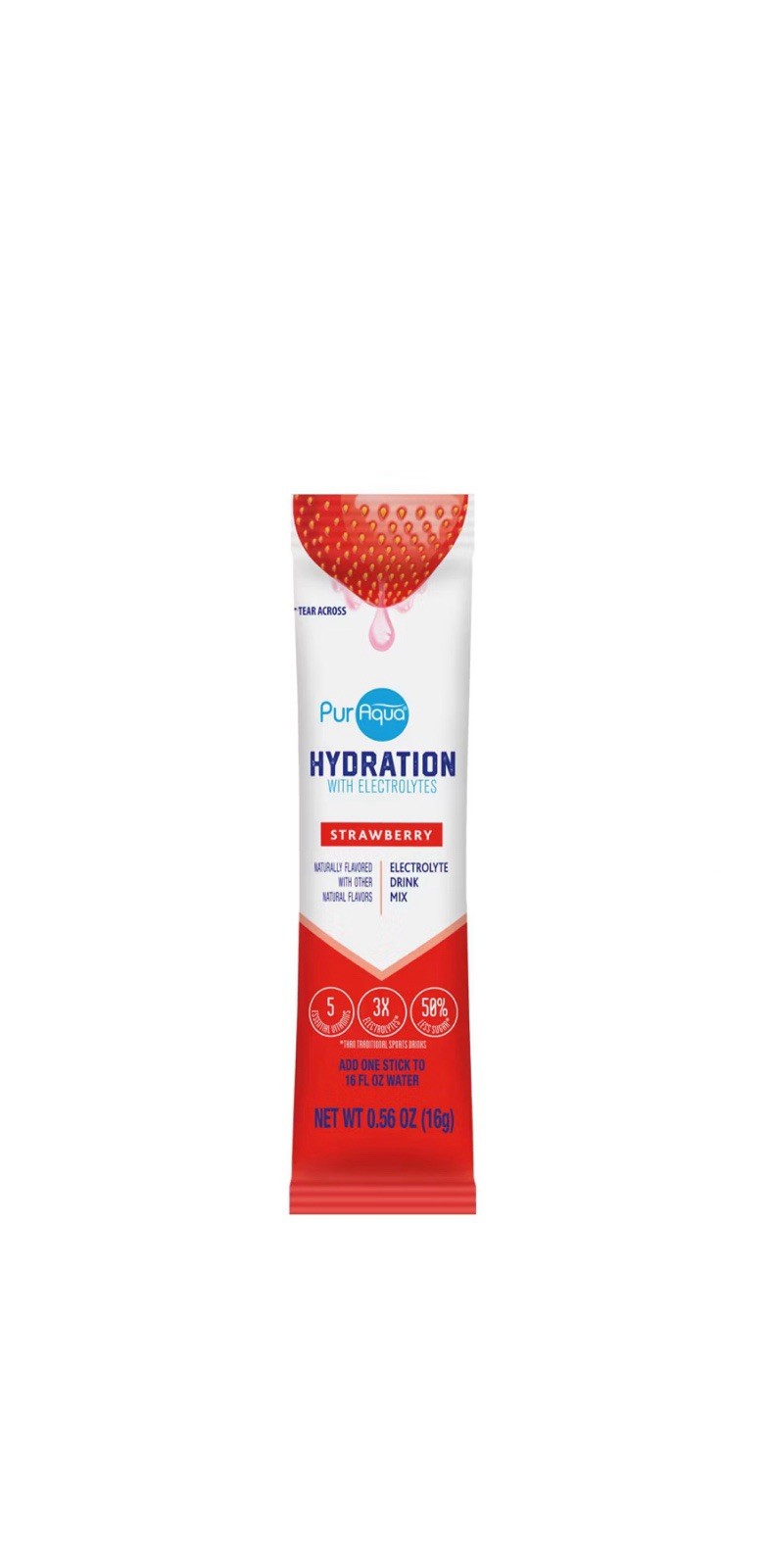 PurAqua Hydration Electrolyte 2 Boxes One Of Each Flavor, Strawberry And Lime