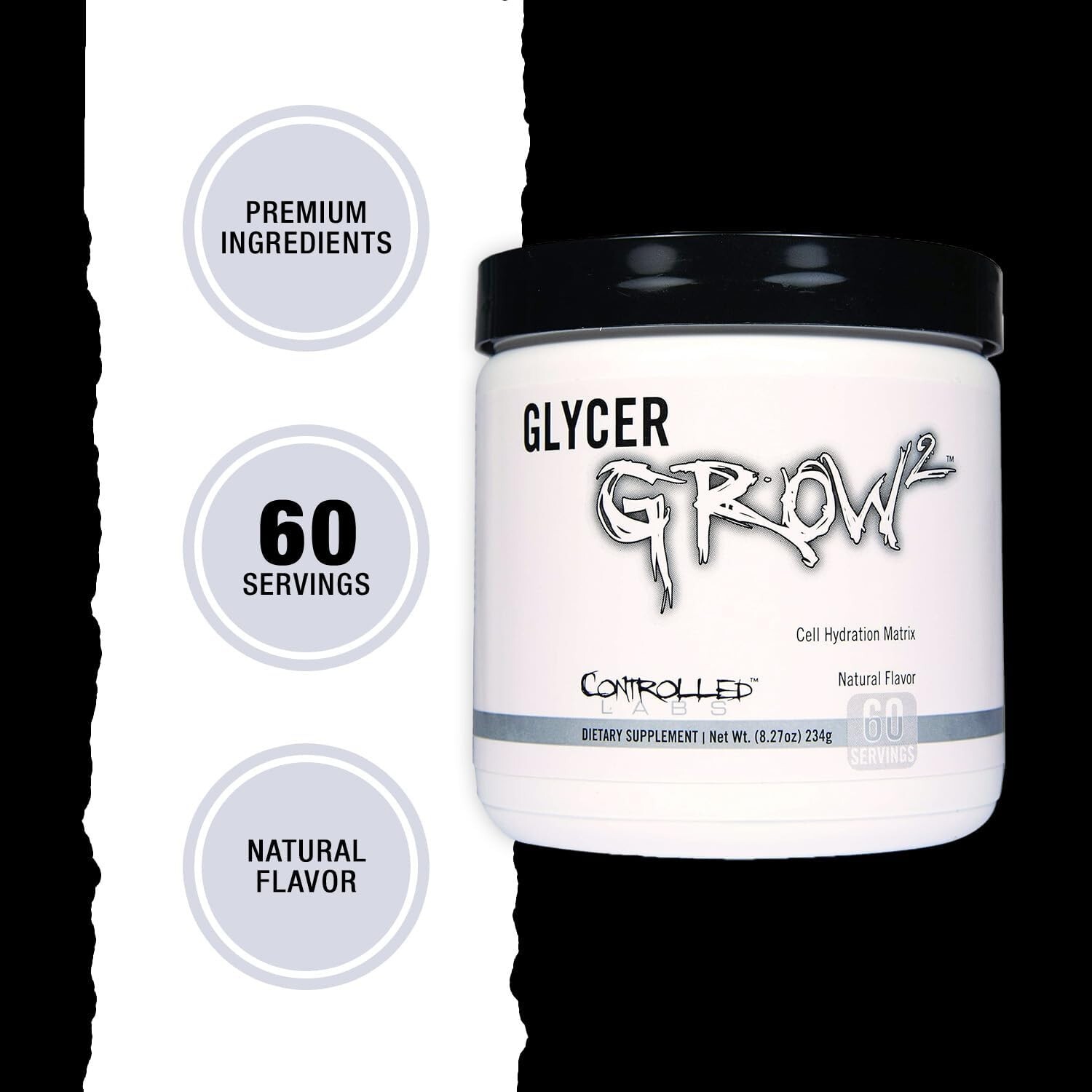 Controlled Labs Glycergrow Glycerol Pump Nitric Oxide Powder 60 Servings New