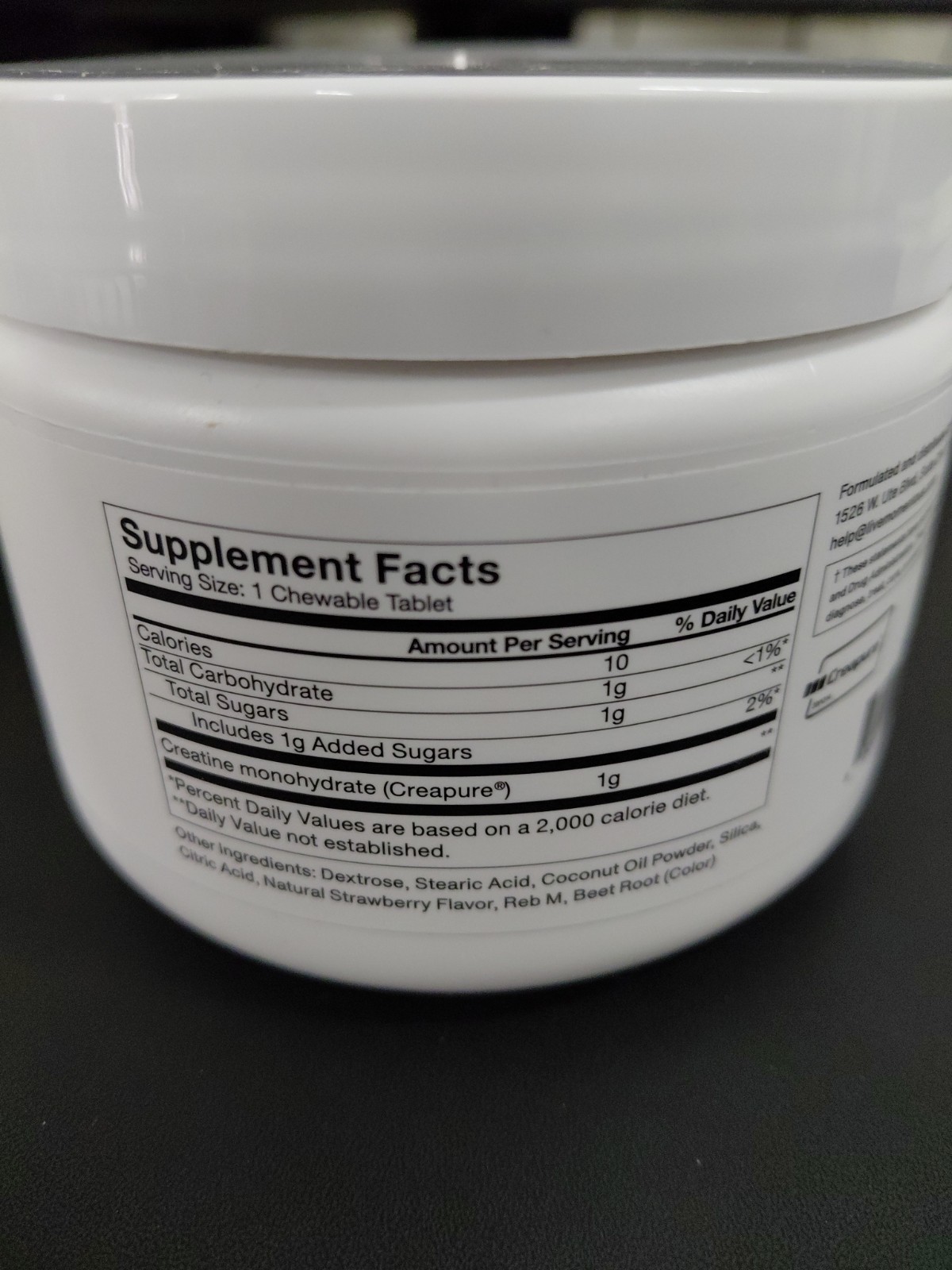 Momentous Creatine Chews Strawberry 50 Count