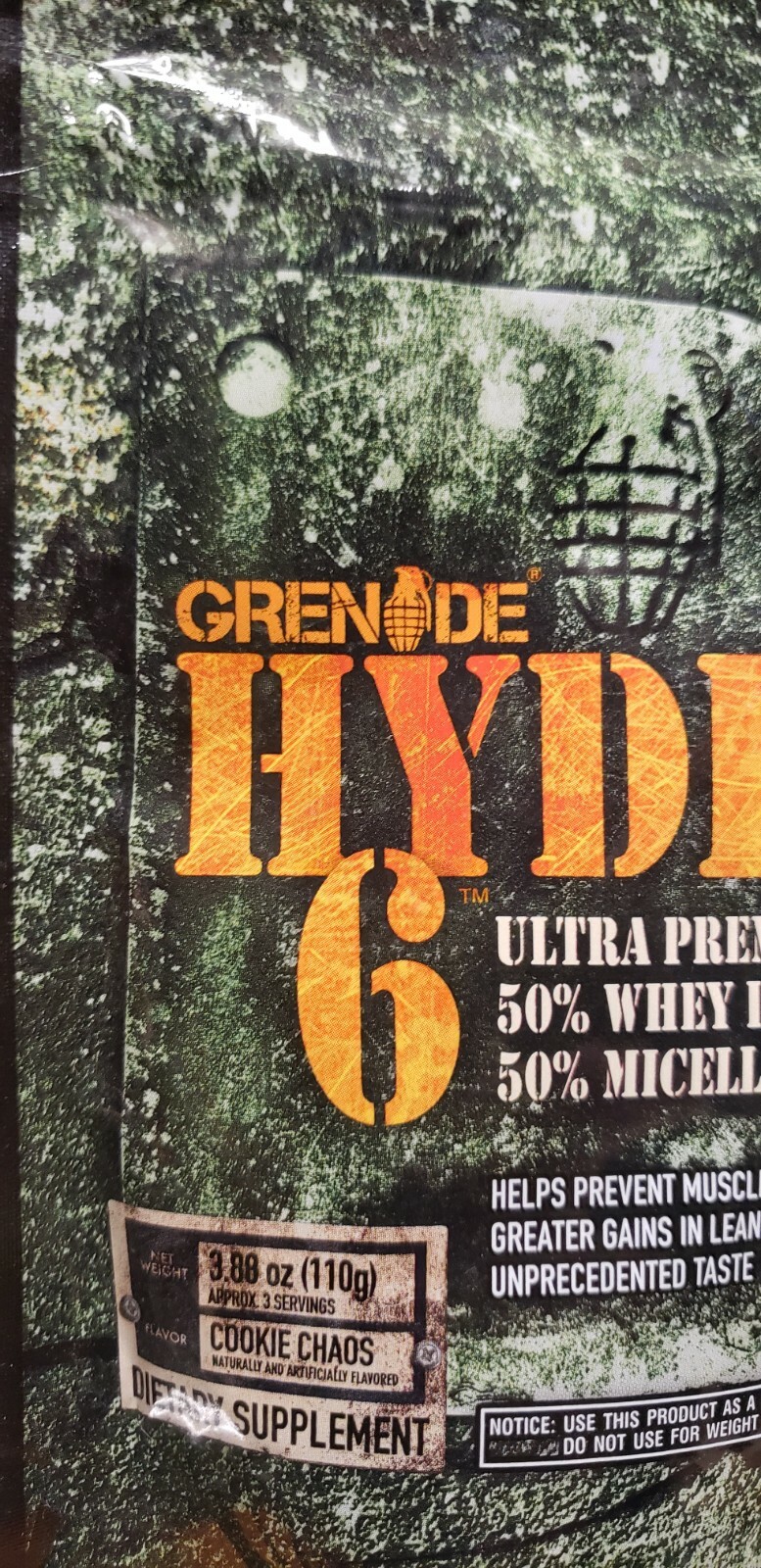 5 Packs GRENADE Hydra 6 – Cookie Chaos – 3 Servs x 5 bags = 15 Total – 3/2025